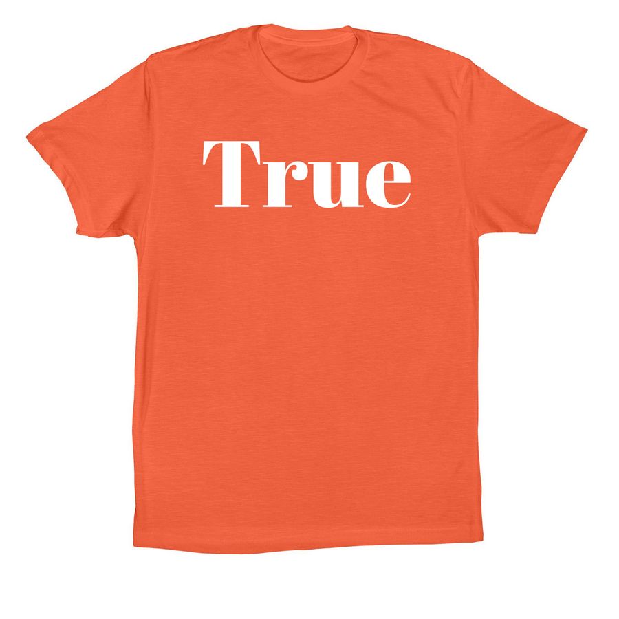 True Time Tee ll, a Coral Premium Cotton Tee