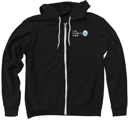 2026 Corduroy Crush SWAG, a Black Zip Up Hoodie