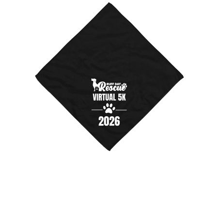 Ruff Day Rescue Dog Bandana, a Black Cotton Bandana
