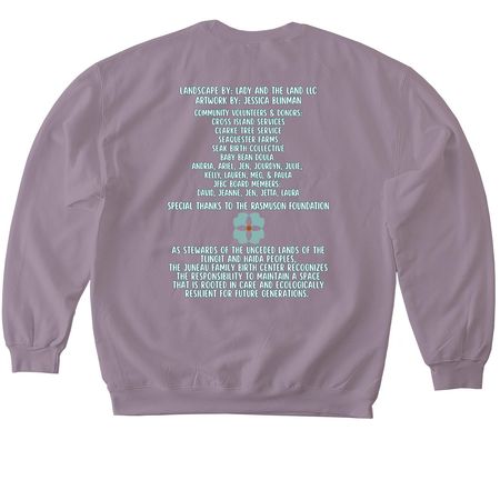 Rooted in Care, a Paragon Softstyle Crewneck Sweatshirt (back-view)