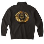 B52 ED, a Black Midweight Quarter Zip Pullover (back-view)