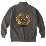 B52 ED, a Pepper Comfort Colors Quarter Zip Pullover (back-view)