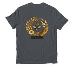 B52 ED, a Terrain Grey Allmade Organic Cotton Unisex Tee (back-view)