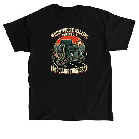 Roll Through (Men's), a Black Classic Unisex Tee