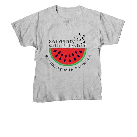 Palestine Solidarity Watermelon&nbsp;, a Sport Grey Youth Unisex Tee
