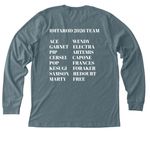 IDITAROD 2026 TEAM, a Heather Slate Premium Long Sleeve Tee (back-view)