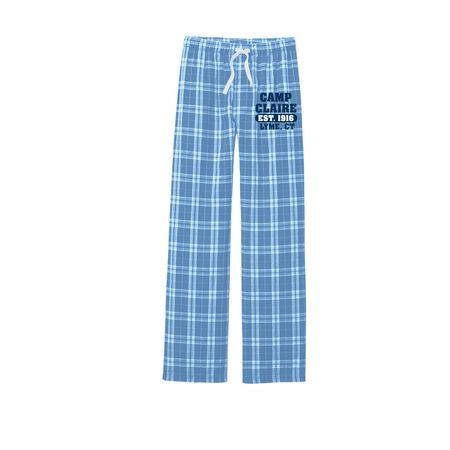 Camp Claire flannel PJ pants, a True Navy/ Carolina Blue Flannel Pajama Pant