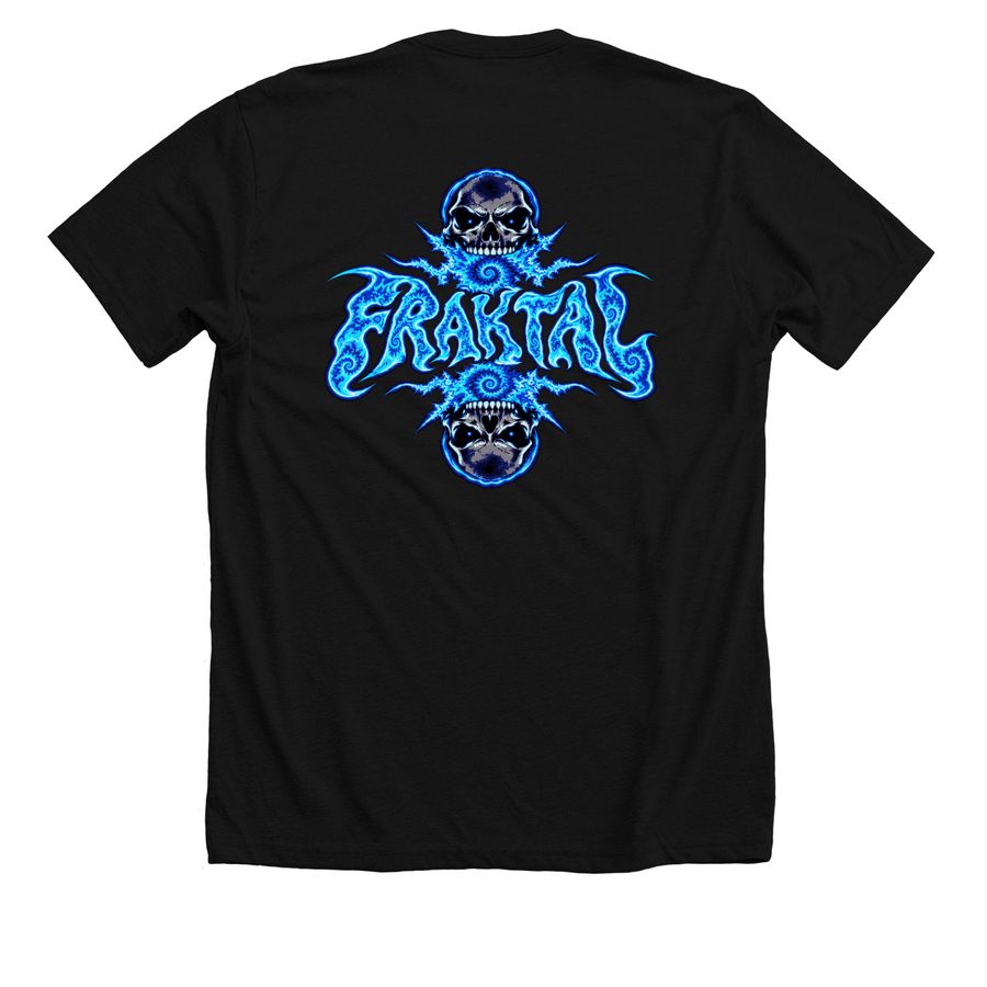Fraktal Event's T-Shirt & Hoodie., a Solid Black Blend Premium Unisex Tee (back-view)