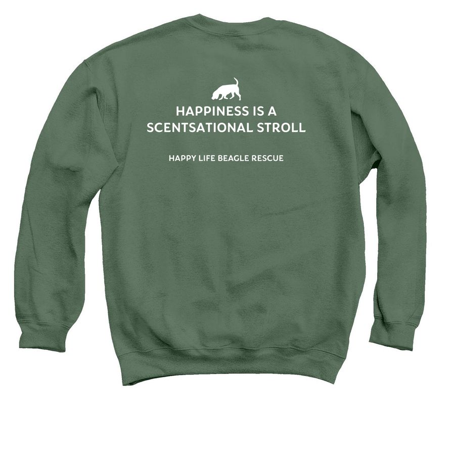 &nbsp;Limited Edition-2026-The Nose Knows, a Military Green Crewneck Sweatshirt (back-view)