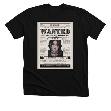 WANTED POSTER: CROW, a Solid Black Blend Premium Unisex Tee