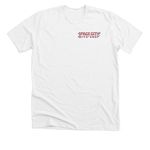 The Houston T, a Solid White Blend Premium Unisex Tee (back-view)