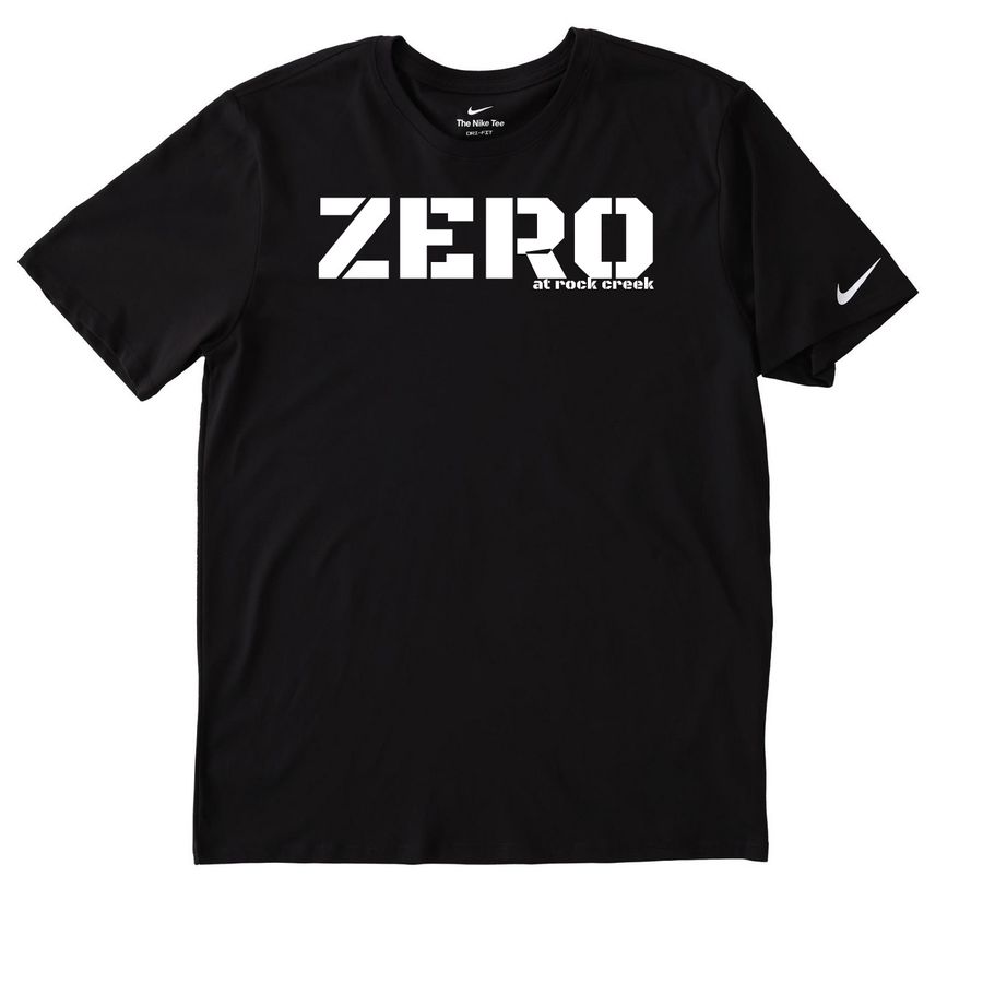 ZERO HERO, a Black Nike Dri-FIT Jersey Blend Performance Tee