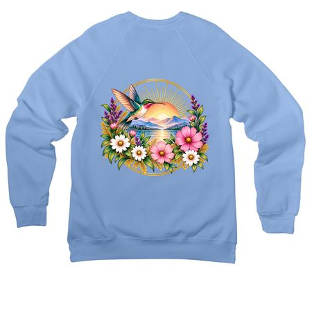 But God, Support Ashley's Hope, a Carolina Blue Premium Raglan Crewneck Sweatshirt