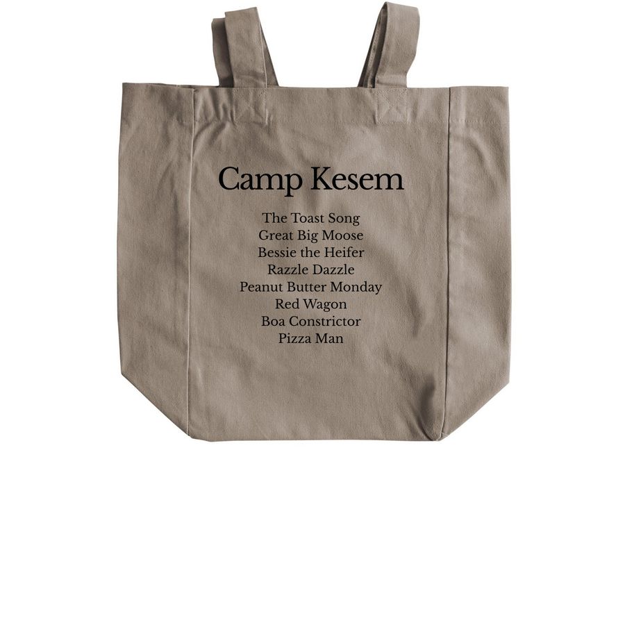 Vinyl Tote Bag, a Pumice Recycled Cotton Tote Bag (back-view)