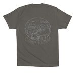 Kesem Campsite Merch 2026, a Asphalt Premium Cotton Tee (back-view)