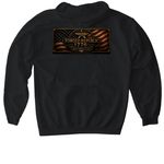 Series No. 004 ? We the People, a Black Gildan Softstyle Pullover Hoodie (back-view)