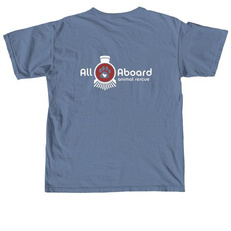 ask me how to save lives!!&nbsp;, a Blue Jean Comfort Colors Unisex Tee (back-view)
