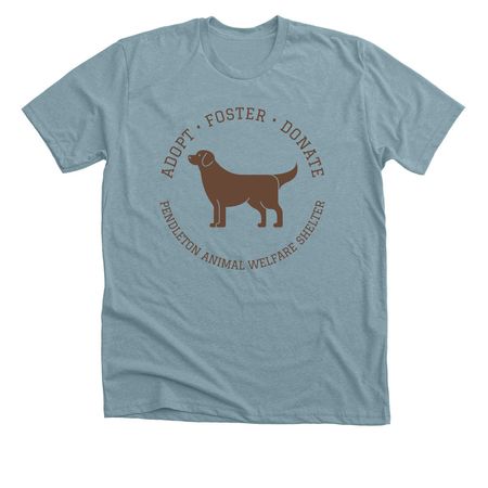 Adopt Foster Donate - Labrador, a Heather Blue Lagoon Premium Unisex Tee