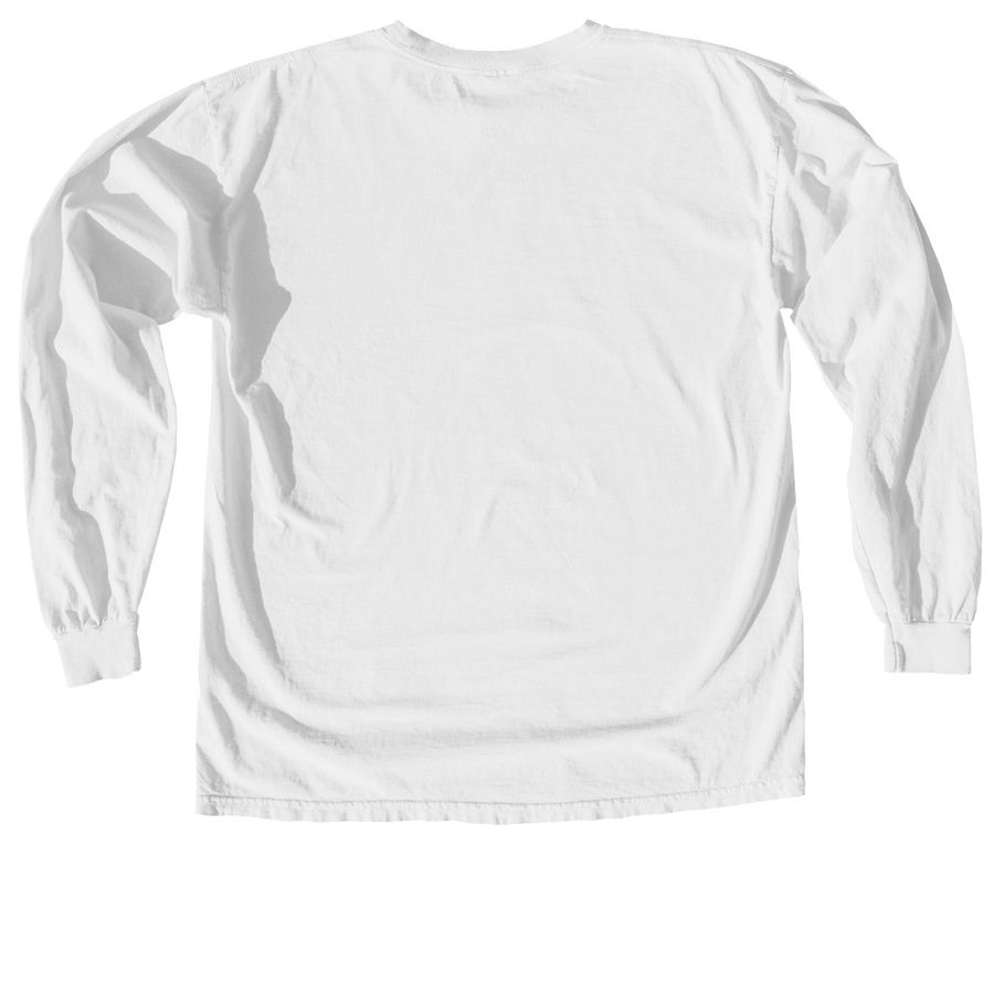 Shelter Grid by Emma Bagley, a White Comfort Colors Long Sleeve Tee (back-view)