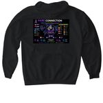 Rare Connection Podcast-Wear the Connection, a Black Gildan Softstyle Pullover Hoodie (back-view)