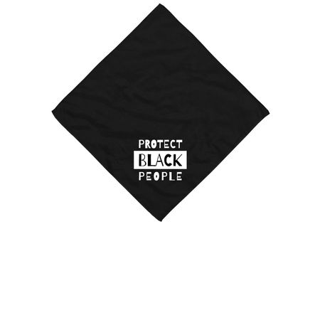 Protect Black People Bandana, a Black Cotton Bandana
