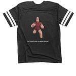 Thumb wars, a Vintage Smoke / White Football Jersey Tee (back-view)