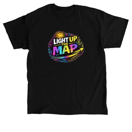 Light Up The Map, a Black Classic Unisex Tee