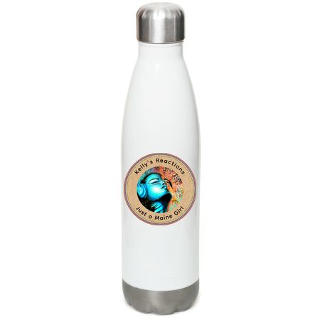 Kelly's Reactions Water Bottle, a White Stainless Steel Water Bottle