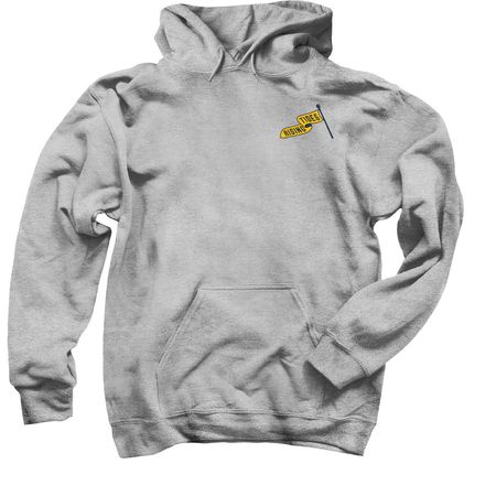 Flag N' Badge the Hoodie, a Sport Grey Pullover Hoodie