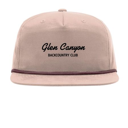 Glen Canyon Backcountry Club Member Hat, a Pale Peach/ Maroon Printed Umpqua Snapback Cap