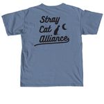 Stray Cat Alliance - Rescued, a Blue Jean Comfort Colors Unisex Tee (back-view)
