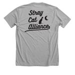 Stray Cat Alliance - Rescued, a Athletic Heather Premium Unisex Tee (back-view)