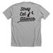 Stray Cat Alliance - Rescued, a Athletic Heather Premium Unisex Tee (back-view)