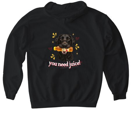 You need Juice!, a Black Gildan Softstyle Pullover Hoodie