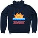 QC TROPA Merch 2026, a Navy Zip Up Hoodie (back-view)