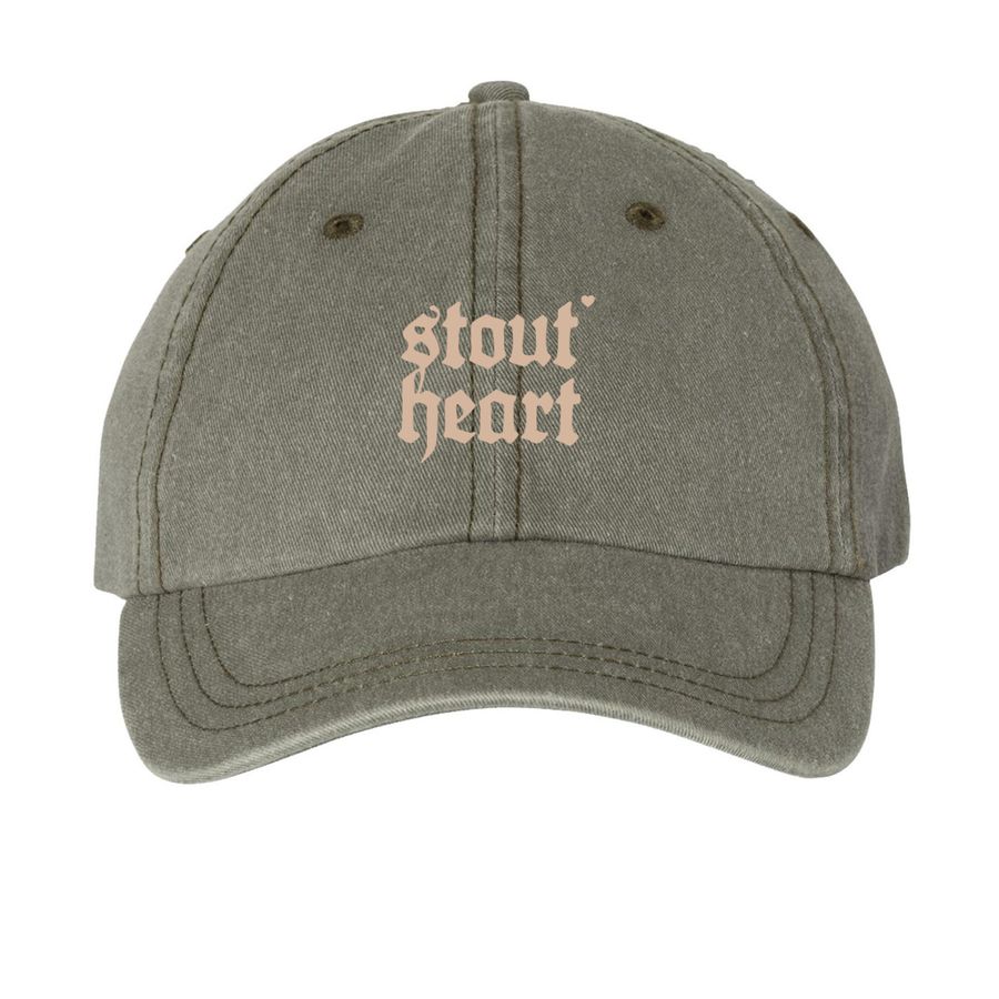 SH2, a Olive Printed Pigment Dye Baseball Cap