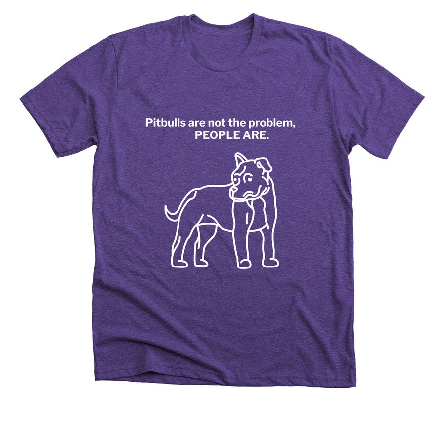 Pitbulls are not the problem, PEOPLE ARE.&nbsp;, a Heather Team Purple Premium Unisex Tee
