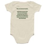 NEW Baby&nbsp;? Dochartaigh onesie, a Natural Infant Onesie (back-view)