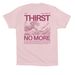 Satisfied - Pink, a Soft Pink Premium Cotton Tee (back-view)