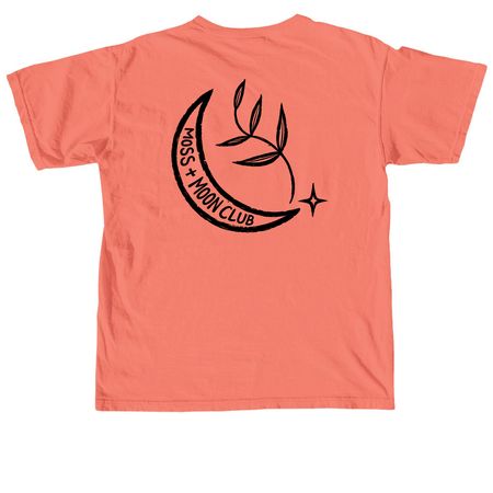 Moss + Moon Club Youth & Adult Shirts, a Neon Red Orange Comfort Colors Unisex Tee