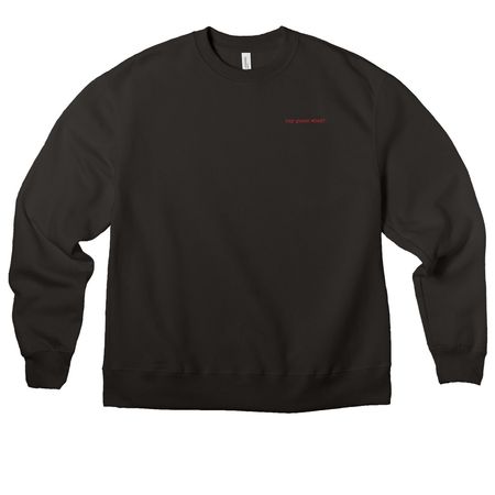 nobody cares.?- secret message, a Black Premium Heavyweight Crewneck Sweatshirt