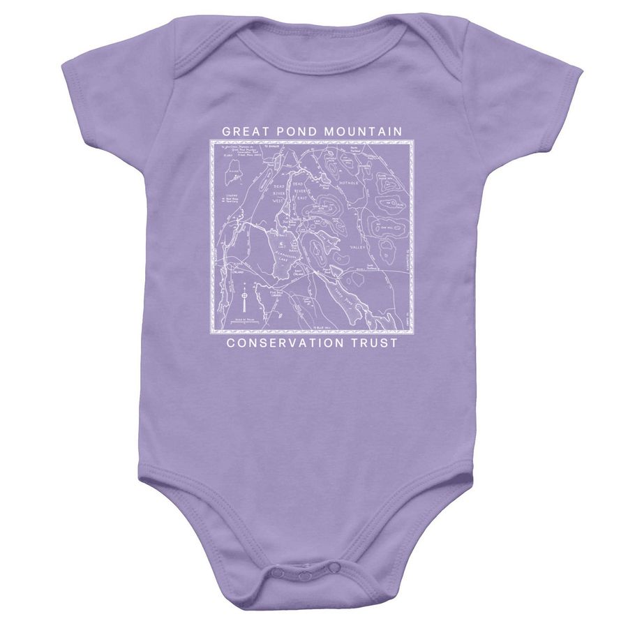 Crosen Map Onesie, a Lavender Infant Onesie