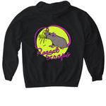 Raaaat Warmth&nbsp;, a Black Gildan Softstyle Pullover Hoodie (back-view)