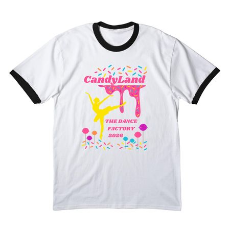 The Dance Factory Showcase 2026, a White/ Jet Black Cotton Ringer Tee