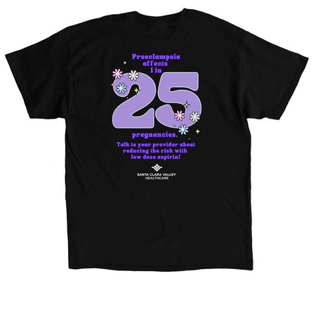 March for Babies 2025, a Black Classic Unisex Tee (back-view)