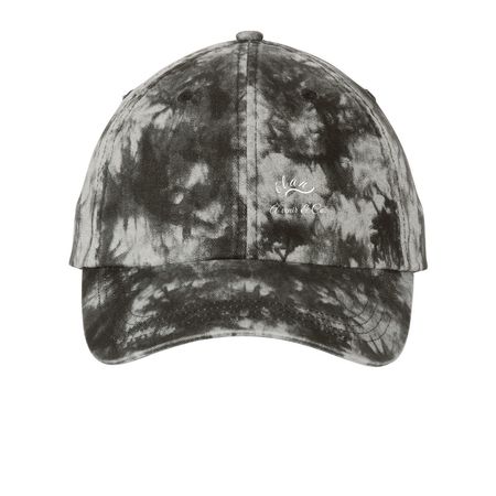 ? venir & Co. ?lan Edition, a Black Printed Tie Dye Baseball Hat