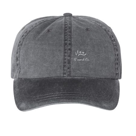 ? venir & Co. ?lan Edition, a Black Printed Pigment Dye Baseball Cap