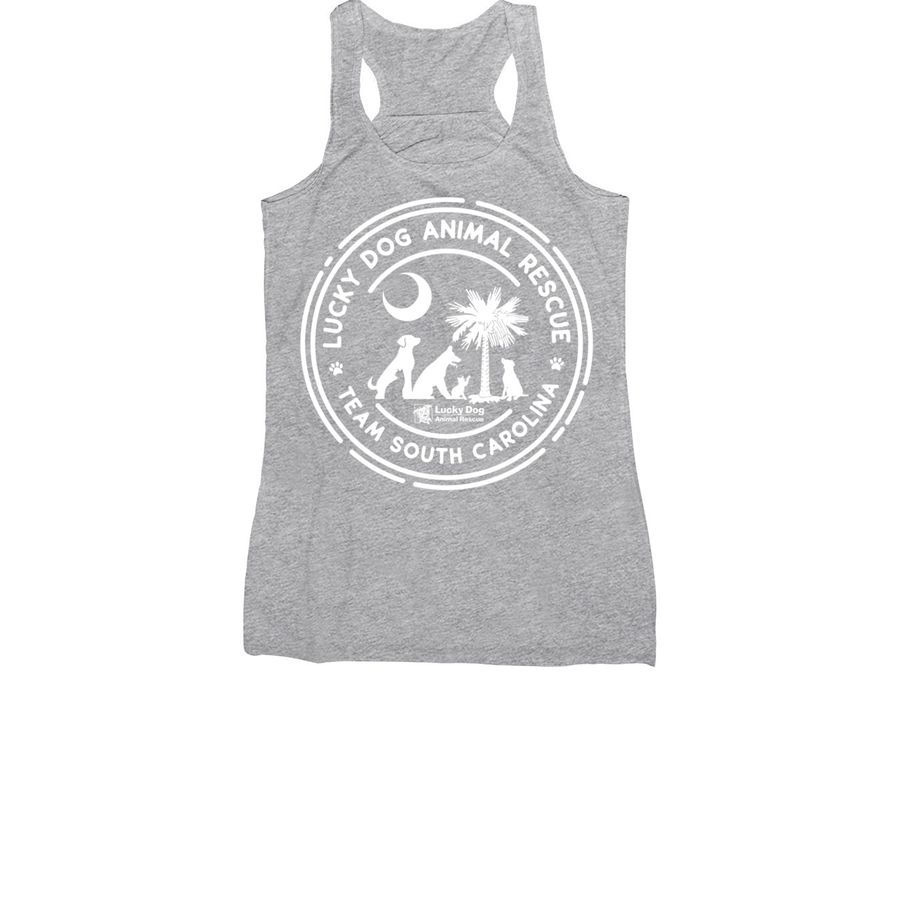 Lucky Dog - Team South Carolina, a Athletic Heather Women's Racerback