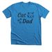 Cat Dad Shirt, a Neon Blue Premium Unisex Tee