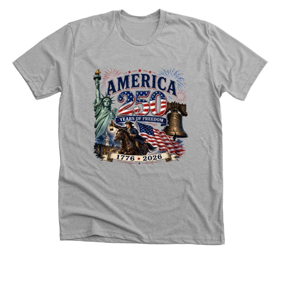Men's: America Strong 250, a Athletic Heather Premium Unisex Tee